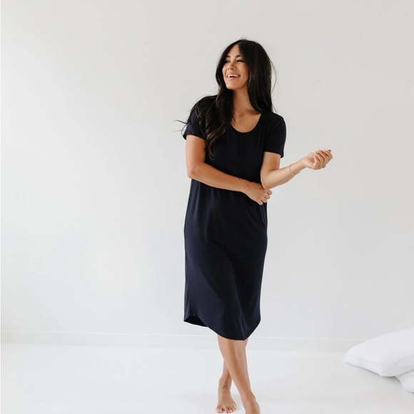 Plain Jane Black T Shirt Dress size Small S - Picture 1 of 5